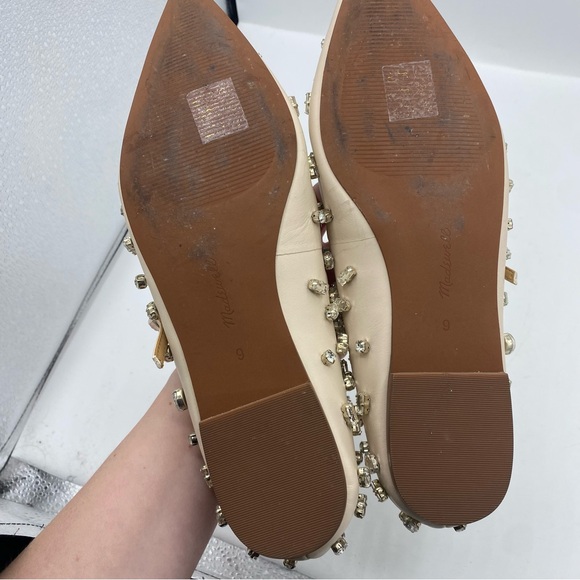 Madewell Cream Embellished Flats - Picture 3 of 6